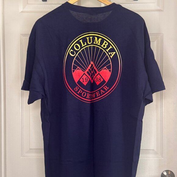 Columbia Sportswear Men's Blue Cotton Branded T in XL - Picture 2 of 3
